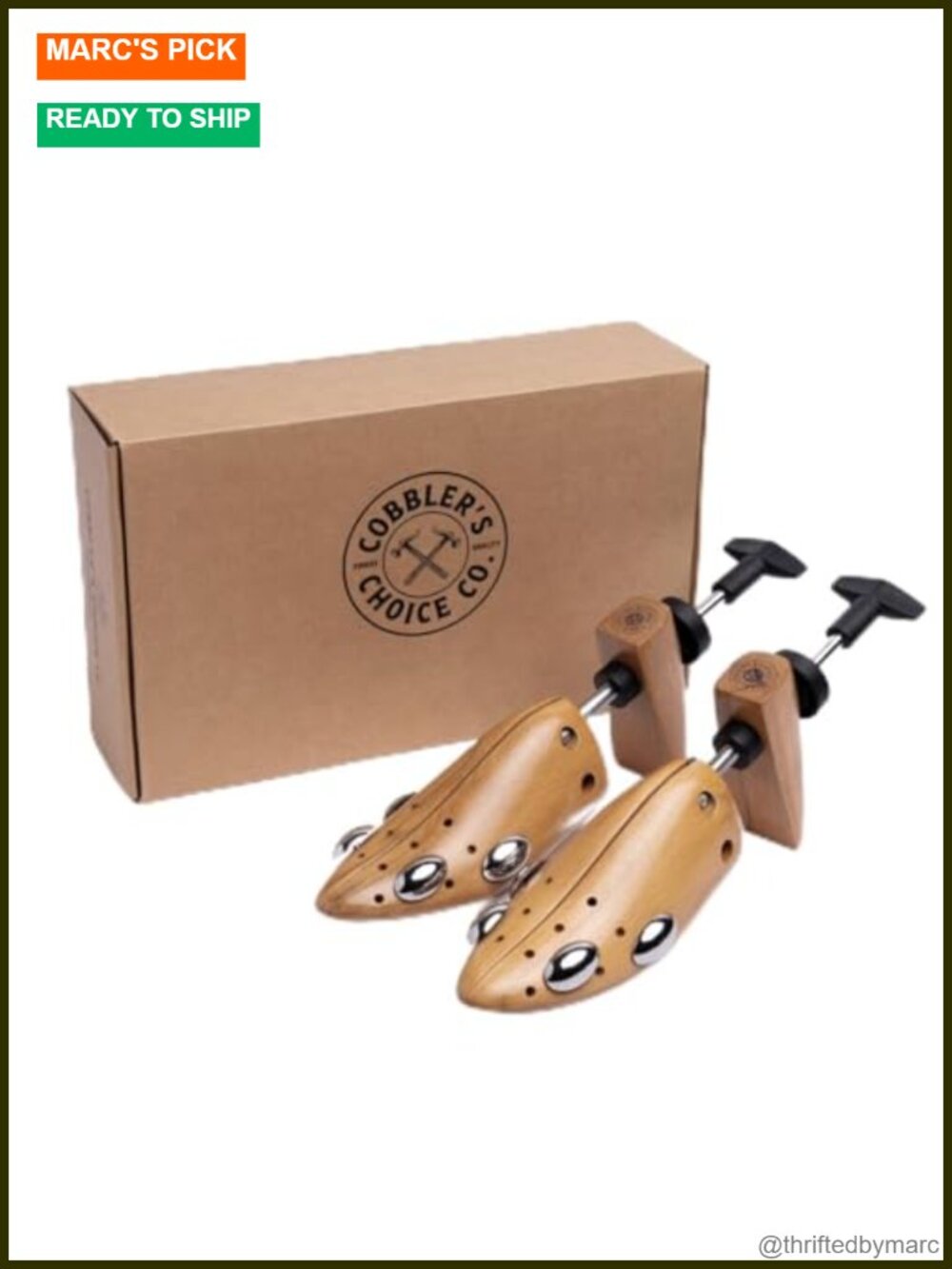Two-Way Shoe Stretcher 2-Pack Adjustable for Men & Women Wood Bunion Plugs